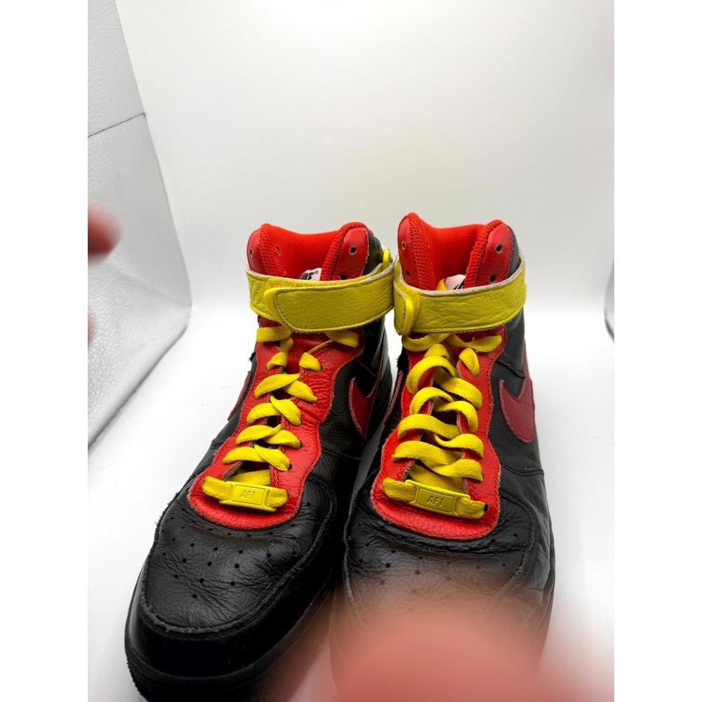 Nike Air Force 1 High By You DN4168-991 Mens 8 Sneakers Black Leather Shoes - Picture 5 of 9